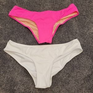 Victoria's Secret Ruched Bikini Bottoms Bundle Size M NWOT